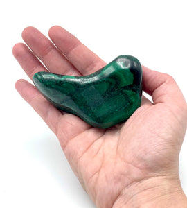 malachite freeform in hand